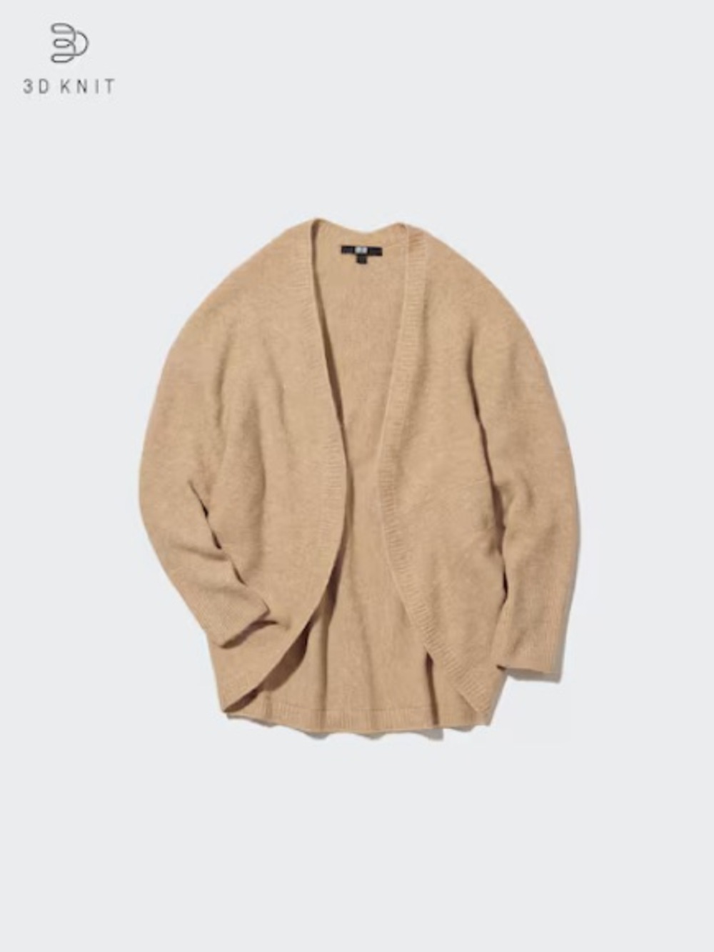 UNIQLO Camel Open-Front Knit Cardigan - Picture 4 of 5